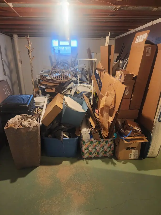 Roll-off dumpster container at job site for Roll Off Dumpster Rental in Watertown